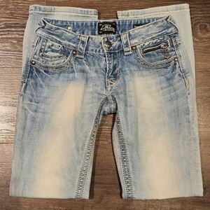 ❤️ REROCK FOR EXPRESS Y2K BARELY BOOT BOOTCUT JEANS, 00S (24 SHORT)